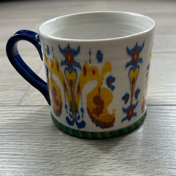 Anthropologie Hand-Decorated Inner Beauty Multi Color Aztec Ikat Coffee Tea Mug - Picture 2 of 7